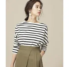 nano universe ナノユニバース ボーダーワイドドロップ トップス