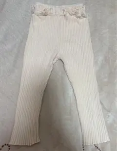 XNM リブ編み フリルウエスト パンツ 120cm