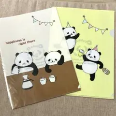 パンダクリアファイル 2枚セット(osaka panda)