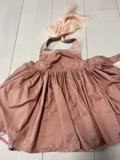 MARLMARL フリル付きピンクエプロン