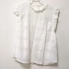 LOWRYS FARM フリル袖 ホワイトブラウス