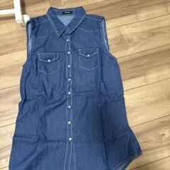 EMODA デニムブルー ノースリーブワンピースのサムネイル