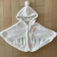 gelato pique ジェラートピケ　ベビー　ポンチョ　白　ピンク