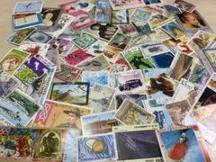 外国切手 大型 使用済み 60枚以上 (No.1)