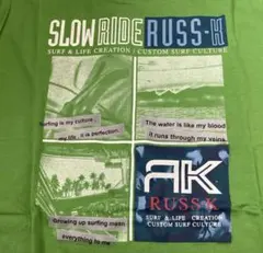 廃番❗️ 貴重❗️ RUSS.K Tシャツ　グリーン　Ｌ　未使用　デッドストック⑦のサムネイル