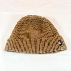 DIESEL ウール100% ロゴ ニット帽 ビーニー UNI ブラウンのサムネイル