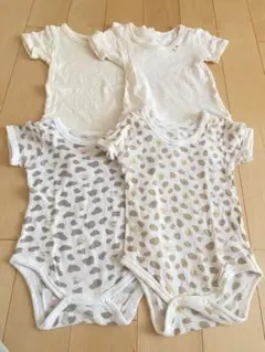 メッシュ肌着 半袖ボディスーツ 4着セット 80サイズ