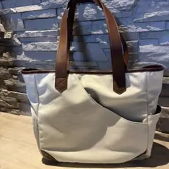 アイボリー キャンバス トートバッグ