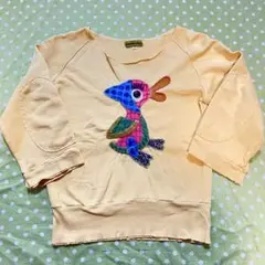 ムチャチャ リメイク風アヒルモチーフ七分袖スエット