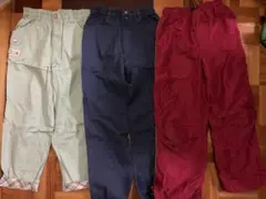 春最適ボトムス3点セット（ミントグリーン・ネイビー・ワインレッド）120