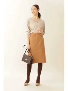 NATURAL BEAUTY BASIC ウールライクタイトスカート