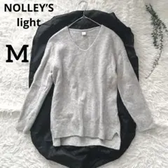 NOLLEY’S light Vネック ニット プルオーバー カシミヤ混 M