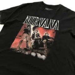 レギュラー古着！イギリス製 NIRVANA オフィシャル バンドT ブラック