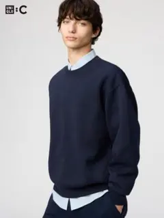 未使用新品 UNIQLO C オーバーサイズスウェットシャツ ネイビー XL