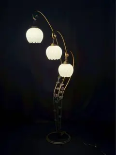 引取り限定 フロアライト フラワー 5灯 白 ホワイト ヨーロピアン LED