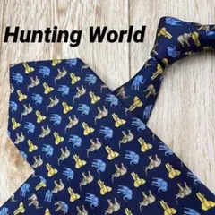 ✨極美品✨Hunting World ネクタイ エレファント ネイビー シルクのサムネイル