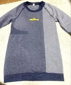 adidas ステラマッカートニー　ネイビー パターン入　長袖トップスOT着圧