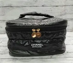 シャネル 化粧ポーチ/ 大きめ 旅行 ポーチ ブラック 大容量