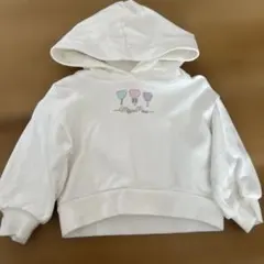 メゾピアノ 90パーカー白