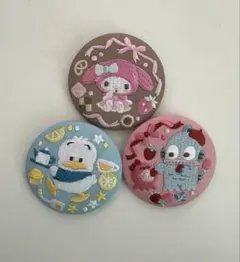 サンリオ　刺繍缶バッジ