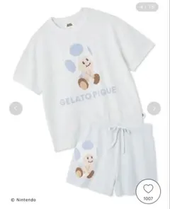 ジェラピケ ジェラートピケ　 キノピオ＆ヨッシー　ルームウェア ピンク