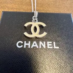 CHANEL CCロゴ ネックレス　ホワイト　ココマーク　ネックレス