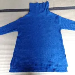 青色タートルネックセーター Lサイズ