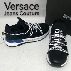 ♂新品・ニットスニーカー【Versace Jeans Couture】黒　41