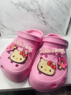 新品】サンリオ ハローキティ ピンク クロックス風サンダル23cm - メルカリ
