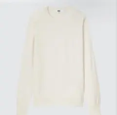 購入未定のいいねはお控下さい UNIQLOクルーネックセーターLオフホワイト