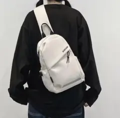 メンズ レディース バックパック 韓国 ボディバッグ 軽量 小型 ホワイト