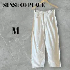 SENSE OF PLACE デニムパンツ コットン ホワイト系 M