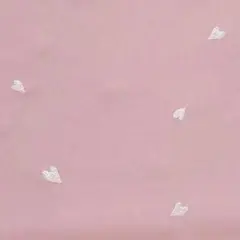 [no.4358]セール☆ハート 刺繍 ピンク ソフトブロード 生地＊