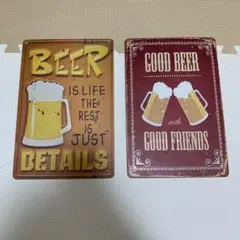 ビール インテリアプレート 2枚セット