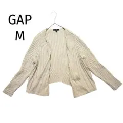 GAP ギャップ　コットン混ニットカーディガン　長袖　M アイボリー　春秋