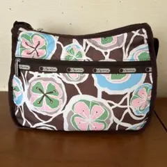 LeSportsac 花柄 ショルダーバッグ ブラウン