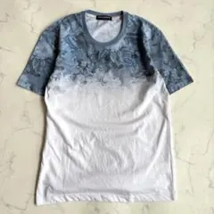 ハイダウェイ グラデーションプリントTシャツ　メンズ　【M】46　ブルー　刺繍のサムネイル