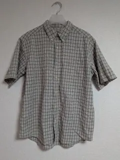 Eddie Bauer シアーサッカーBDシャツ 半袖 M