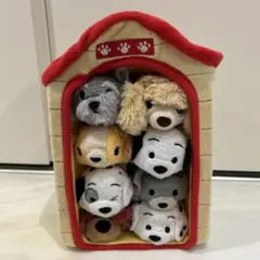 ディズニー ツムツム ぬいぐるみ ドッグハウスセット レア わんわん物語