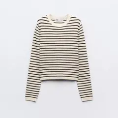 ZARA♡︎ストライプファインニットセーター　M