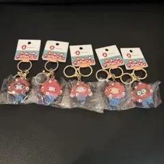 万博 ミャクミャク サンリオ クリアカラーキーホルダー 5個セット