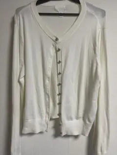 H&M ホワイト カーディガン