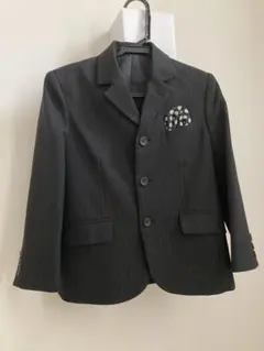 フォーマルスーツセットブラックストライプ120cm 卒園・入学式