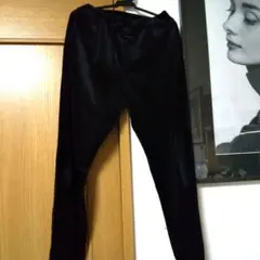 GU ベロア風素材　リボン付ジョガーパンツ　140