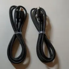 【2本セット】USB Type-C to Type-C 1m ブラック