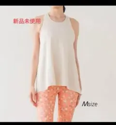 Mサイズ ヨガウェア ベージュ 花柄