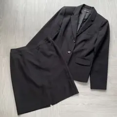 ✨美品✨【しまむら】ビジネススーツ 黒 ブラック　11号 オフィス リクルート