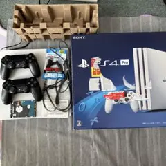 PS4 Pro（型番CUH-7200B）本体 2コントローラー2個付き