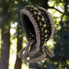 ファー付きボンネット ヘッドドレス バブーシュカ バラクラバ 森ガール