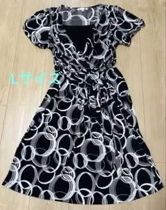 半袖ラップドレス、ワンピース　パーティーや結婚式にも